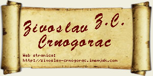 Živoslav Crnogorac vizit kartica